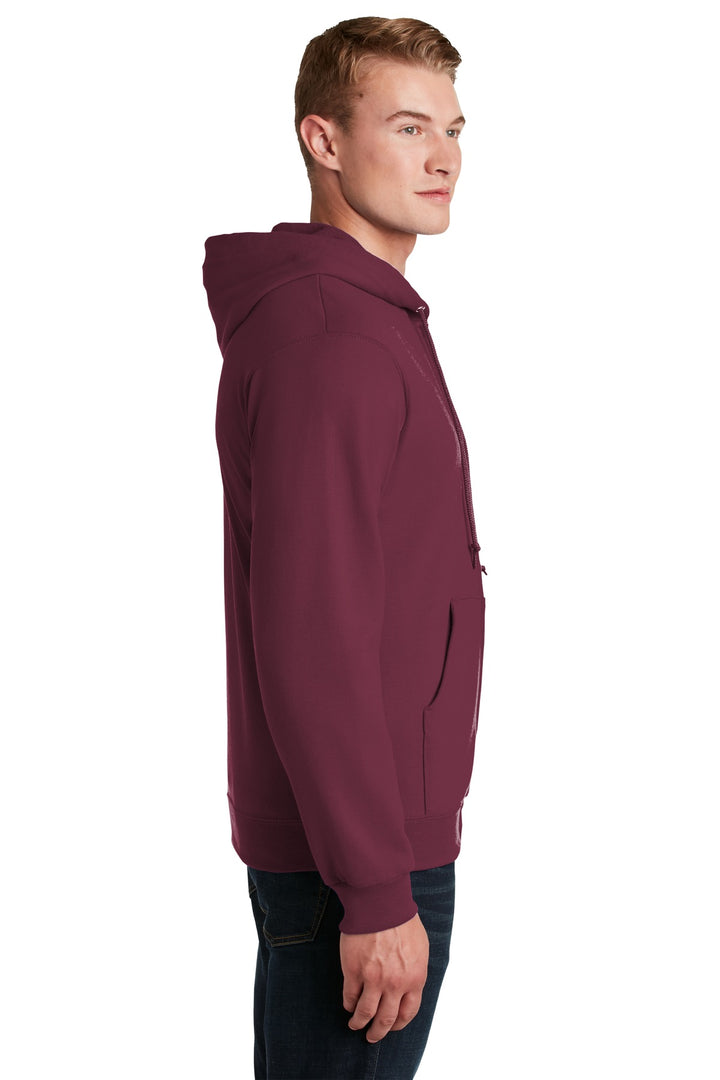 Maroon Jerzees - NuBlend Full-Zip Hooded Sweatshirt. 993M