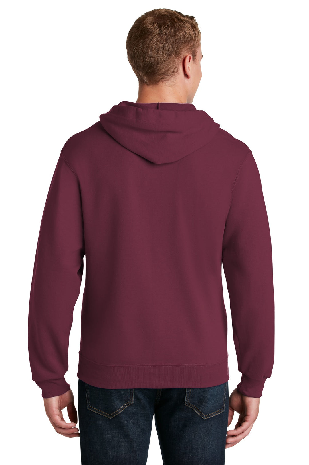Maroon Jerzees - NuBlend Full-Zip Hooded Sweatshirt. 993M