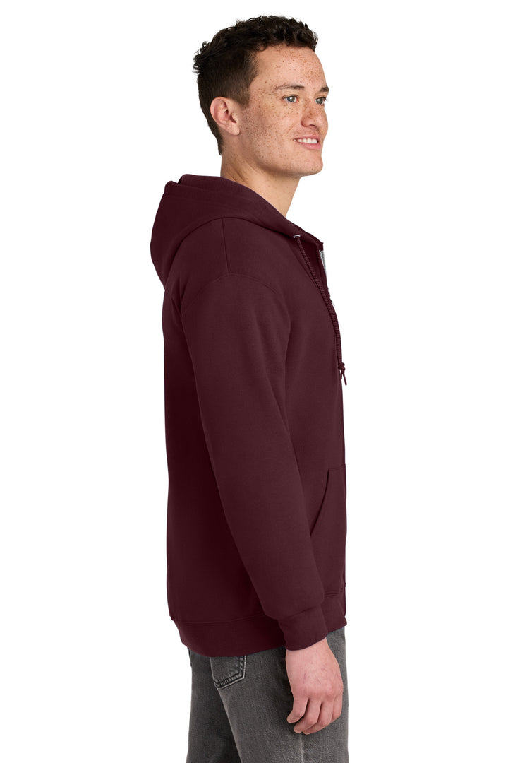 Maroon Jerzees - NuBlend Full-Zip Hooded Sweatshirt. 993M