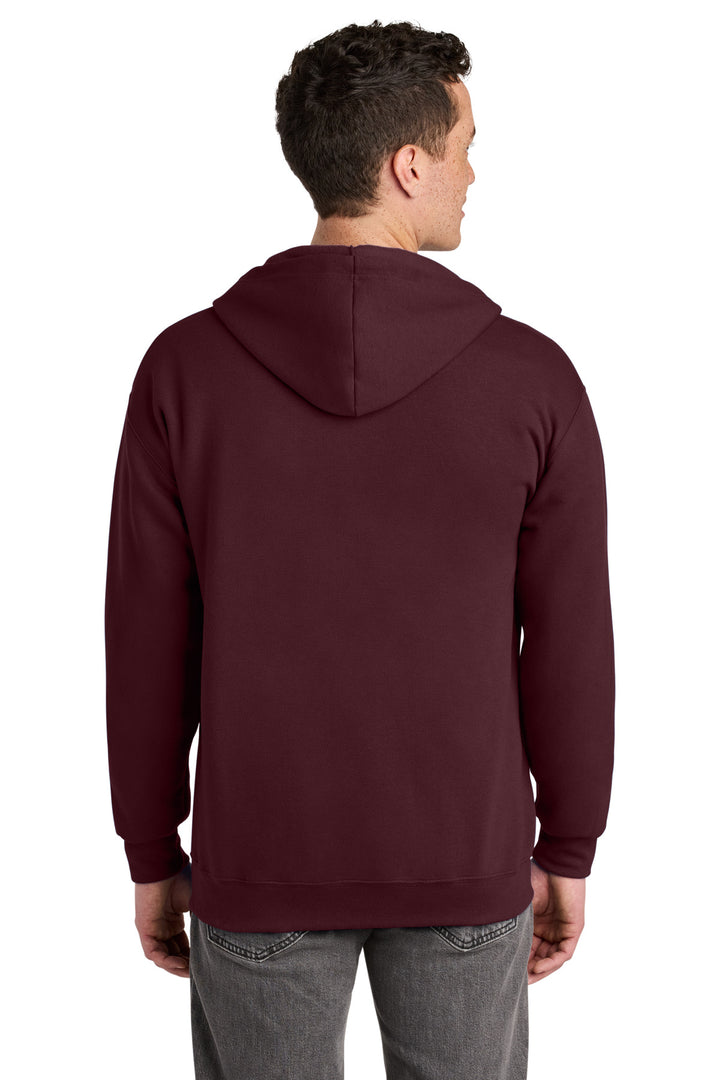 Maroon Jerzees - NuBlend Full-Zip Hooded Sweatshirt. 993M