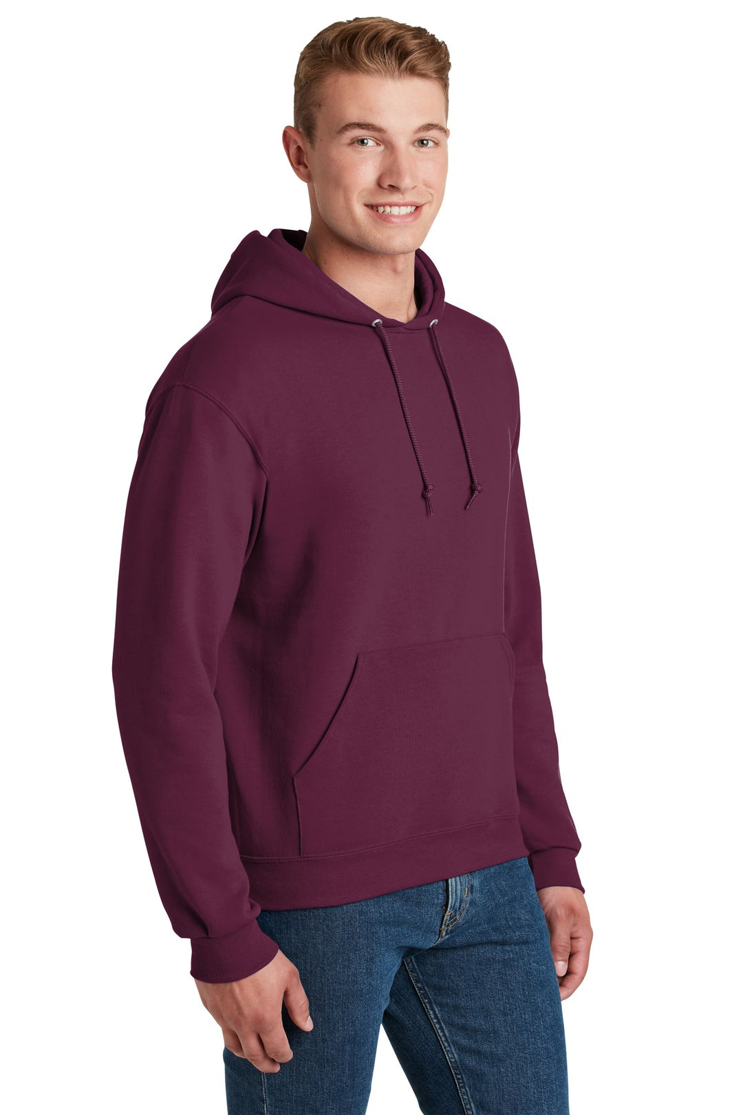 Maroon Jerzees NuBlend Pullover Hooded Sweatshirt. 996M
