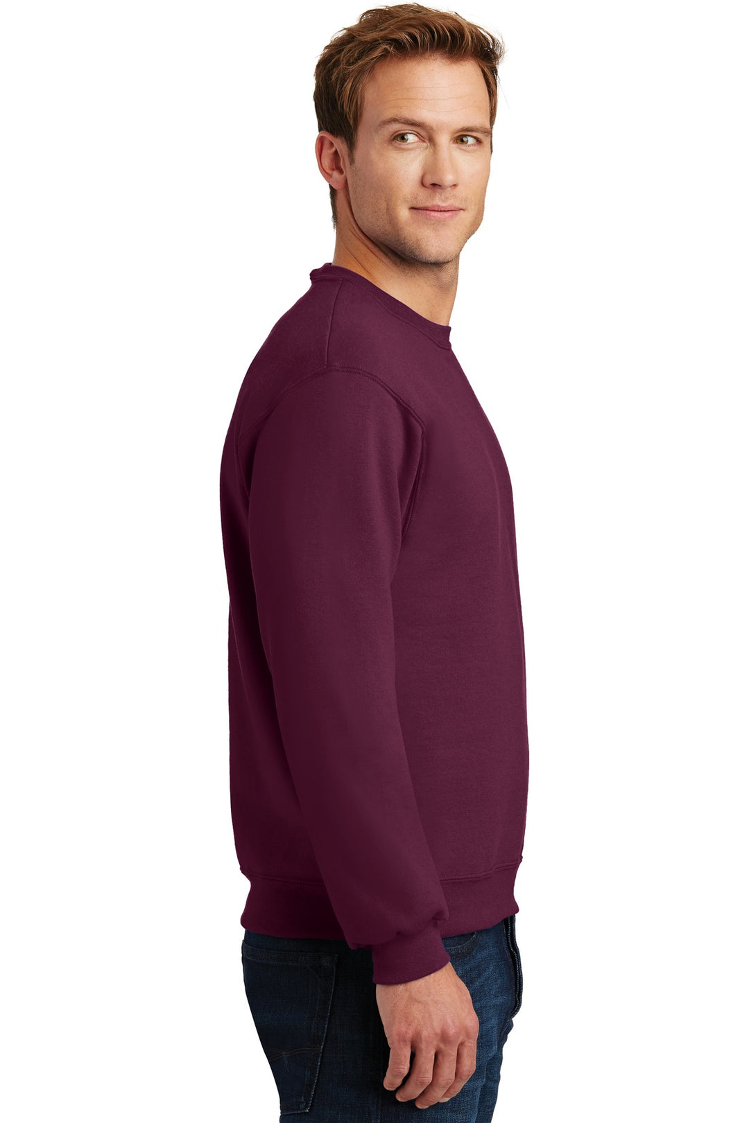 Maroon Jerzees Super Sweats NuBlend - Crewneck Sweatshirt. 4662M