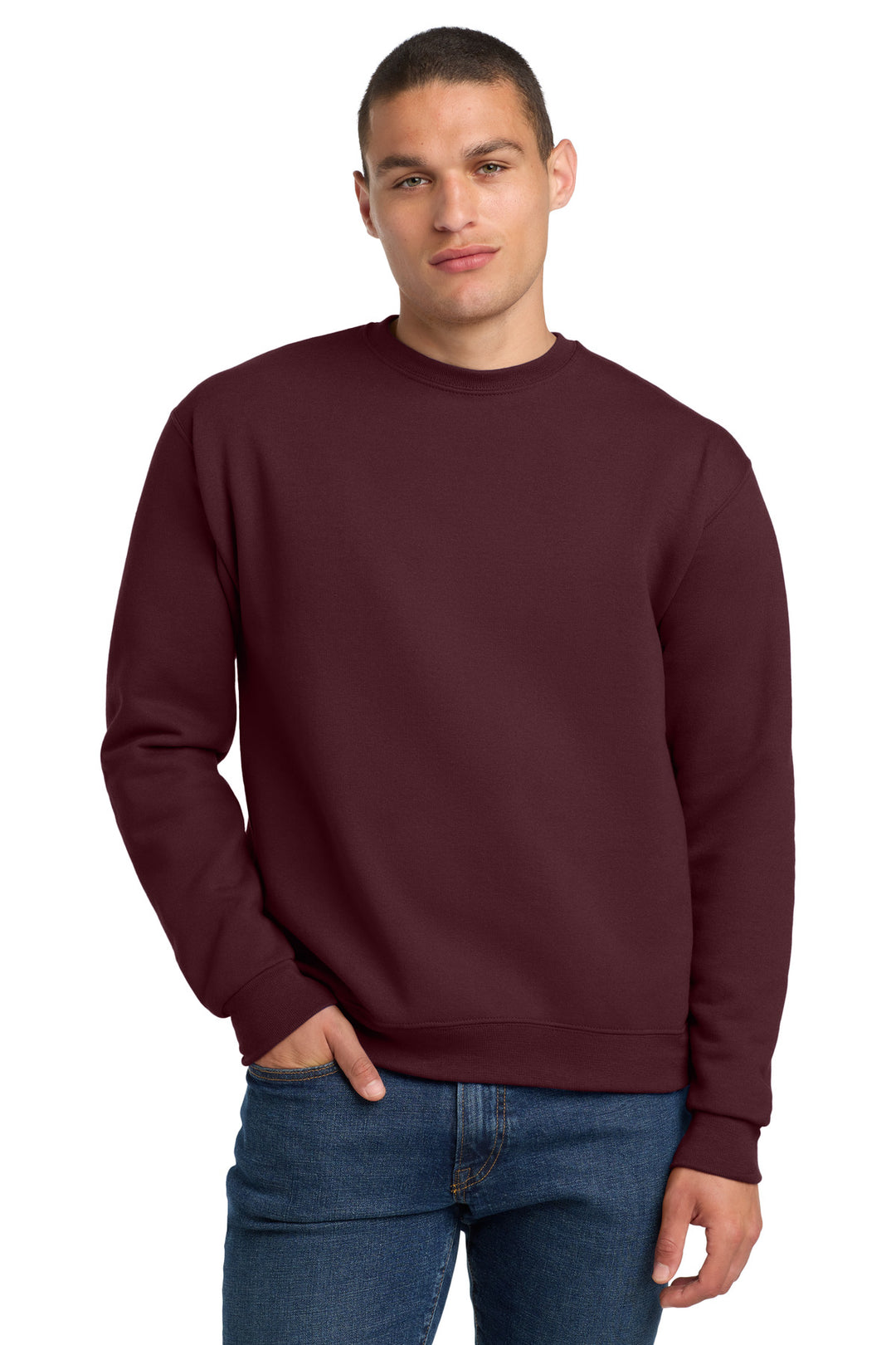 Maroon Jerzees Super Sweats NuBlend - Crewneck Sweatshirt. 4662M
