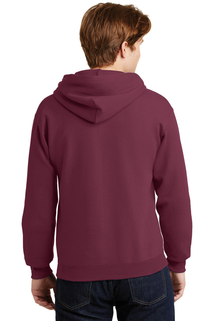 Maroon Jerzees Super Sweats NuBlend - Pullover Hooded Sweatshirt. 4997M