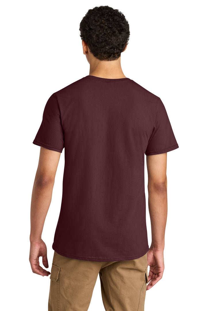 Maroon Jerzees Unisex Premium Combed Ring Spun Cotton Tee 570M