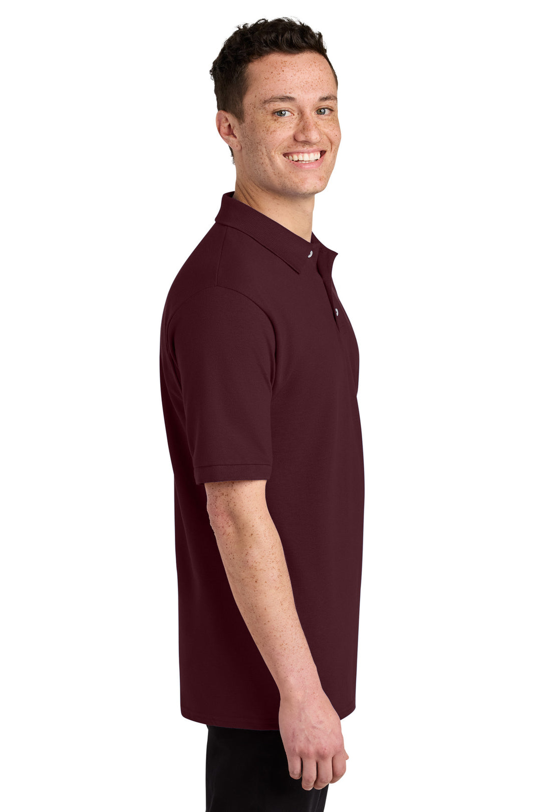 Maroon Jerzees Unisex Premium Ring Spun Cotton Pique Sport Shirt 443M