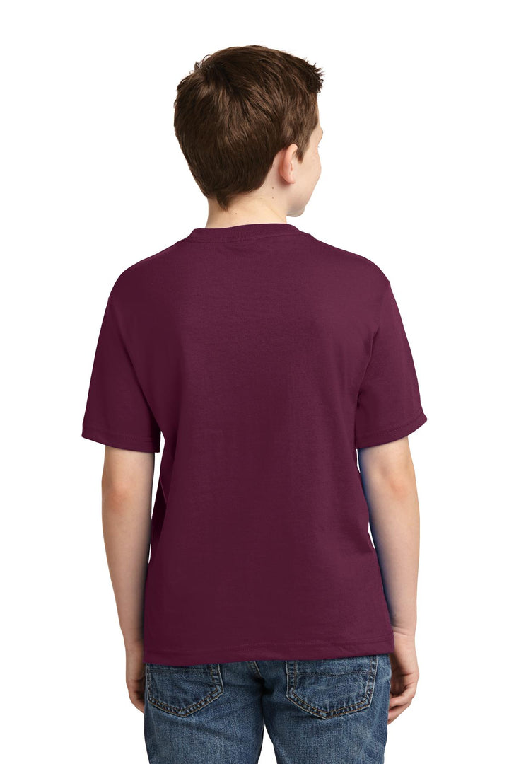 Maroon Jerzees - Youth Dri-Power 50/50 Cotton/Poly T-Shirt. 29B