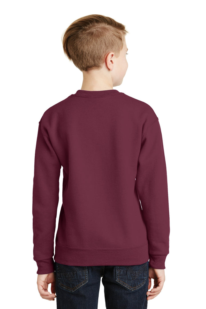 Maroon Jerzees - Youth NuBlend Crewneck Sweatshirt. 562B