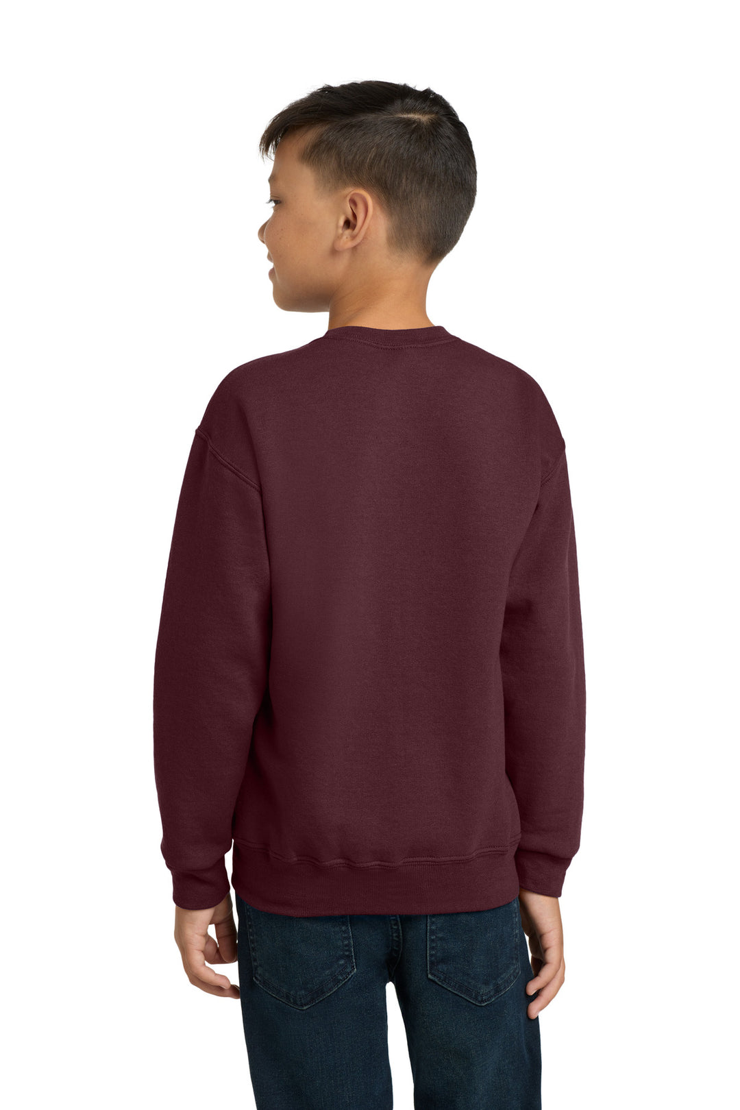 Maroon Jerzees - Youth NuBlend Crewneck Sweatshirt. 562B