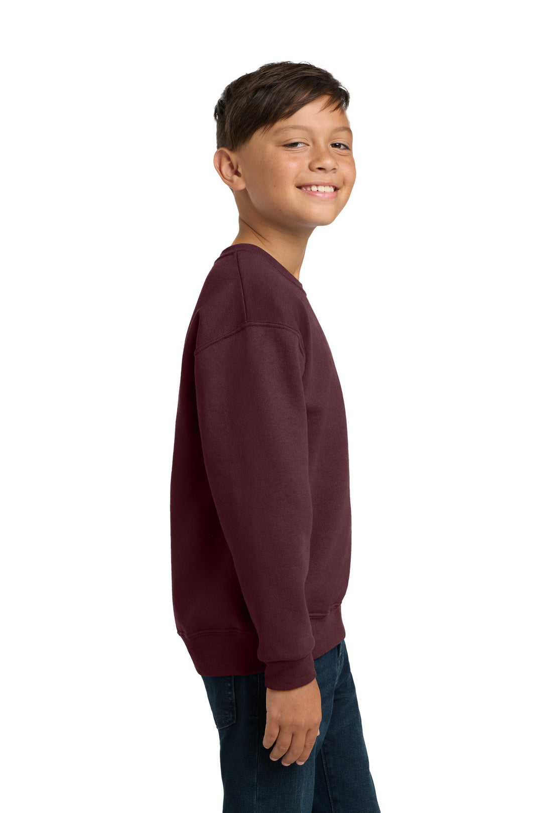 Maroon Jerzees - Youth NuBlend Crewneck Sweatshirt. 562B
