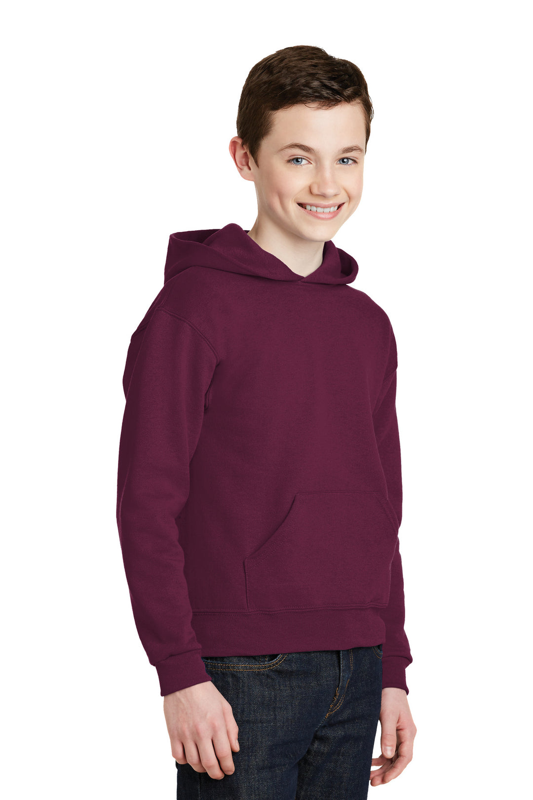 Maroon Jerzees - Youth NuBlend Pullover Hooded Sweatshirt. 996Y