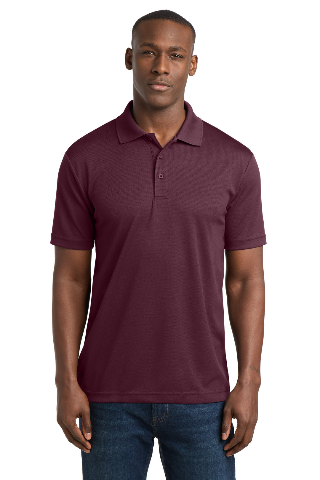 Maroon Sport-Tek PosiCharge RacerMesh Polo. ST640