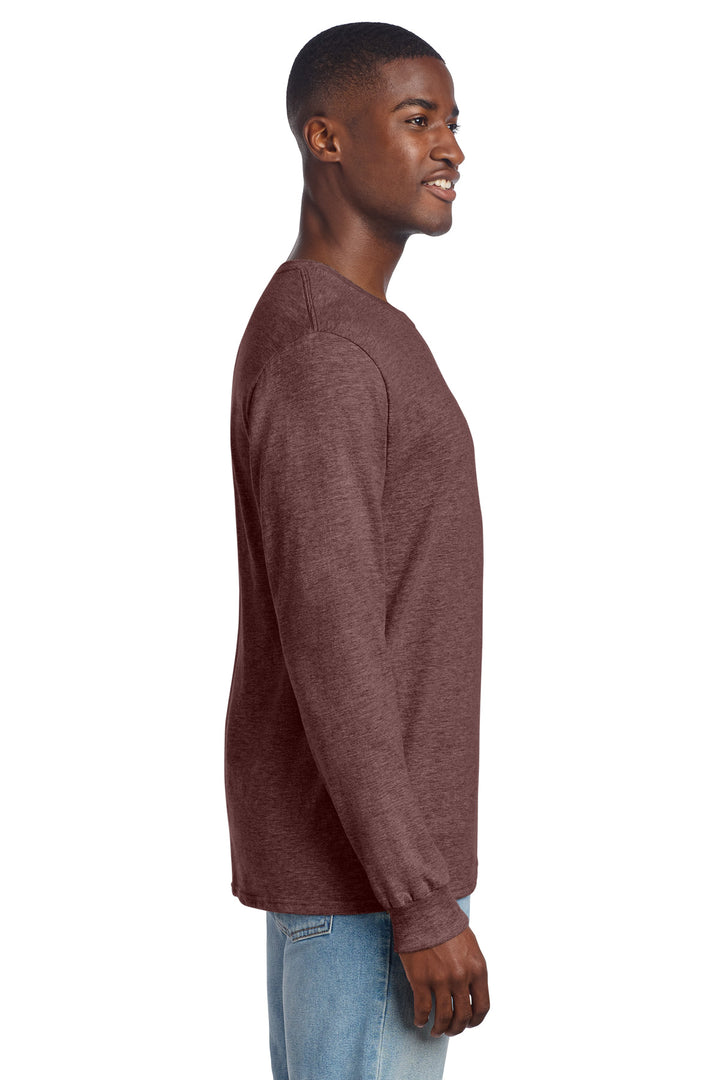 MaroonHthr Jerzees Premium Blend Ring Spun Long Sleeve T-Shirt 560LS