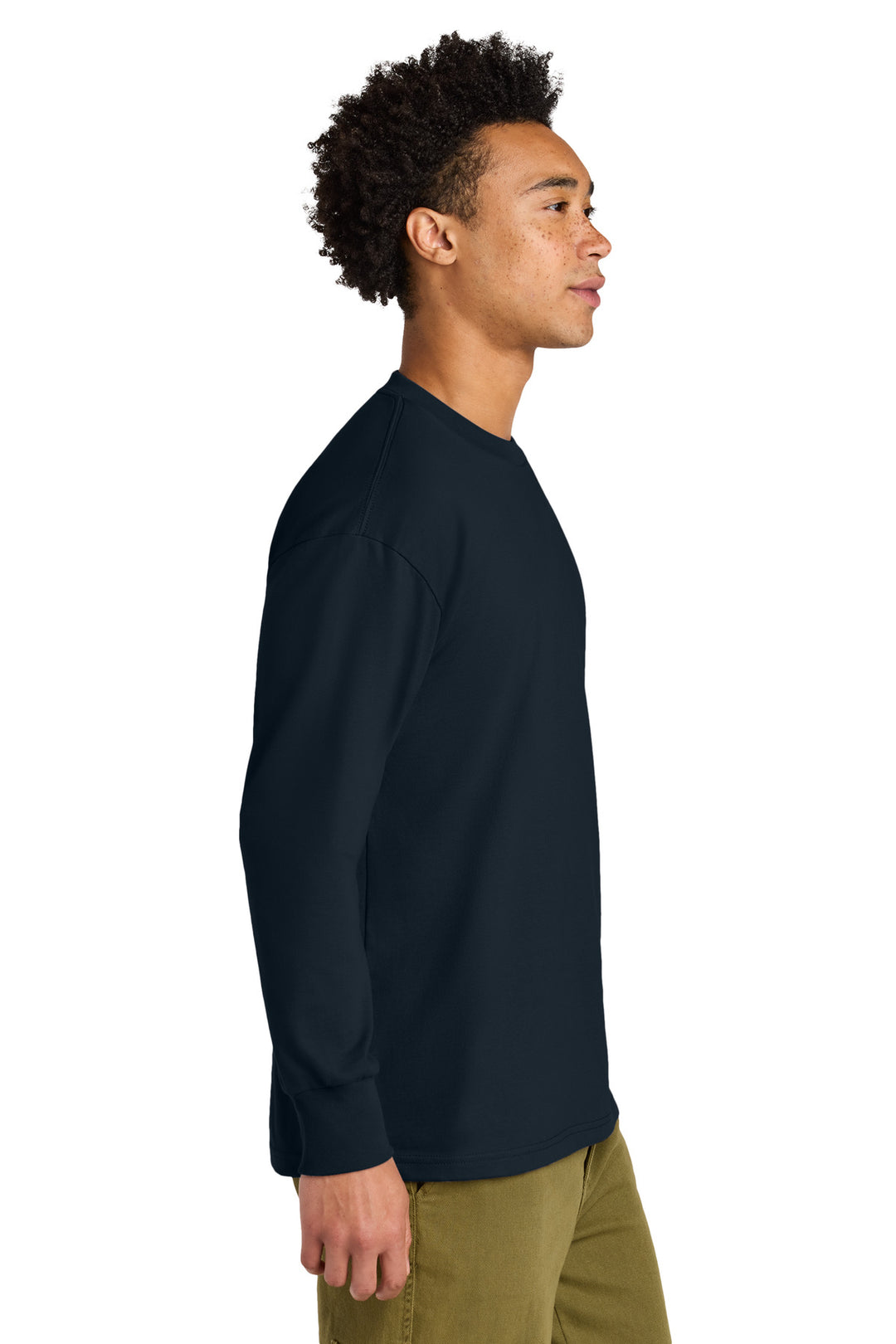 MdntNavy Next Level Apparel Heavyweight Long Sleeve Tee NL7211
