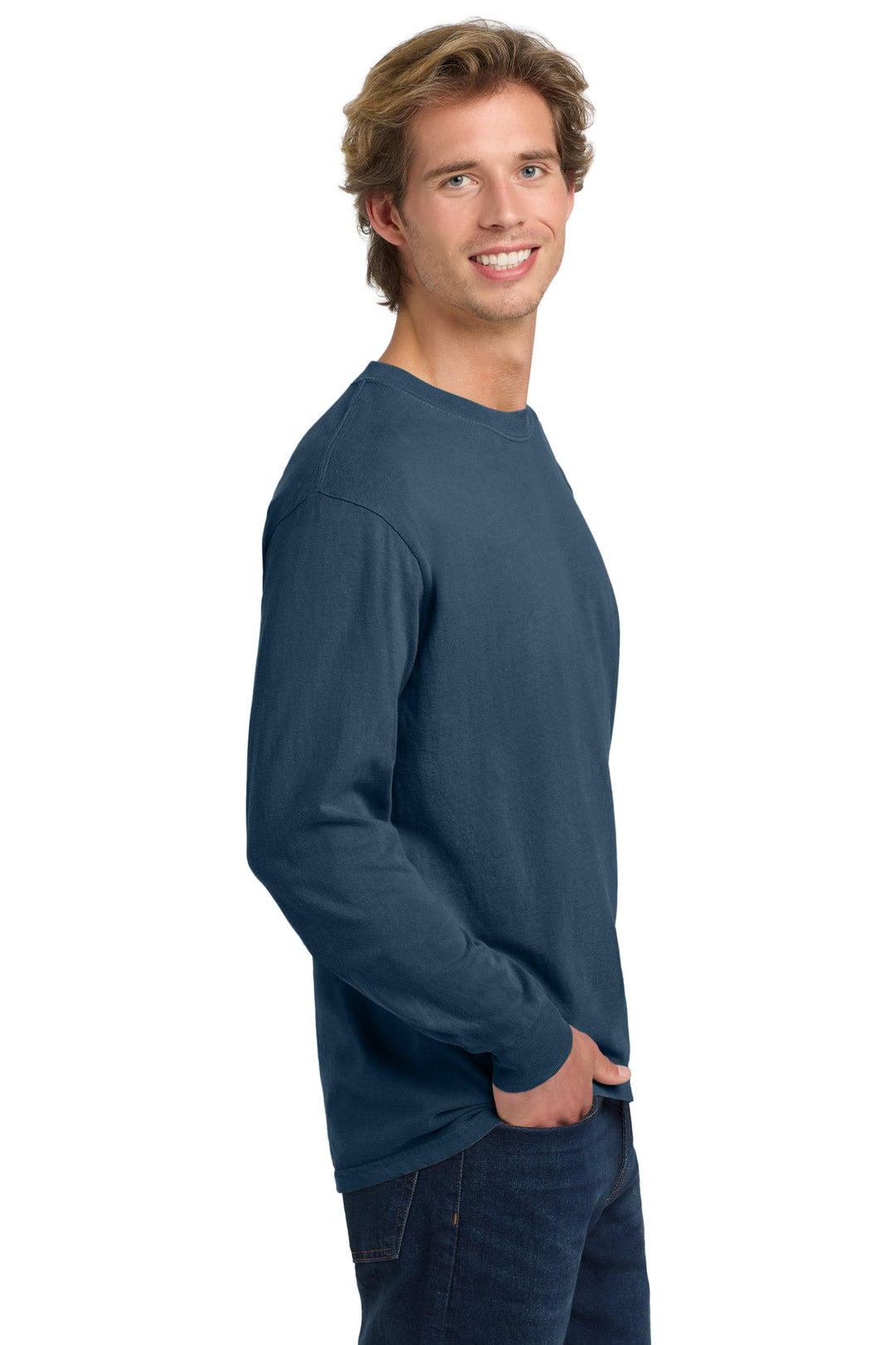 Midnight COMFORT COLORS Heavyweight Ring Spun Long Sleeve Tee. 6014