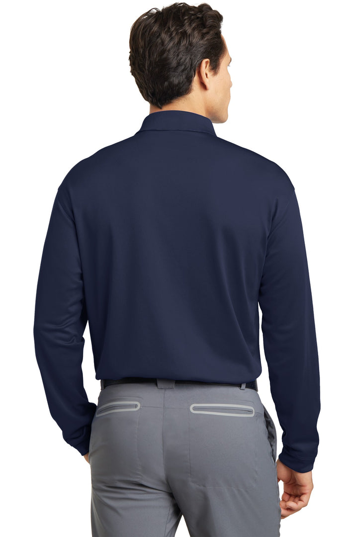 Midnight Navy Nike Tall Long Sleeve Dri-FIT Stretch Tech Polo. 604940