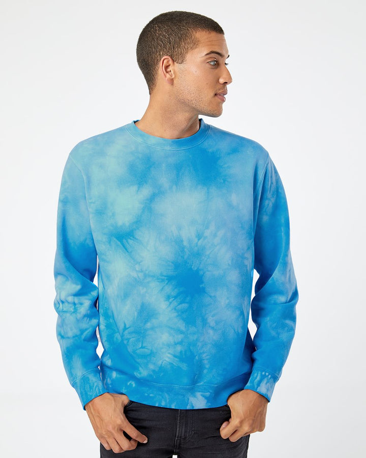 Midweight Tie-Dyed Crewneck Sweatshirt - PRM3500TD  grouped