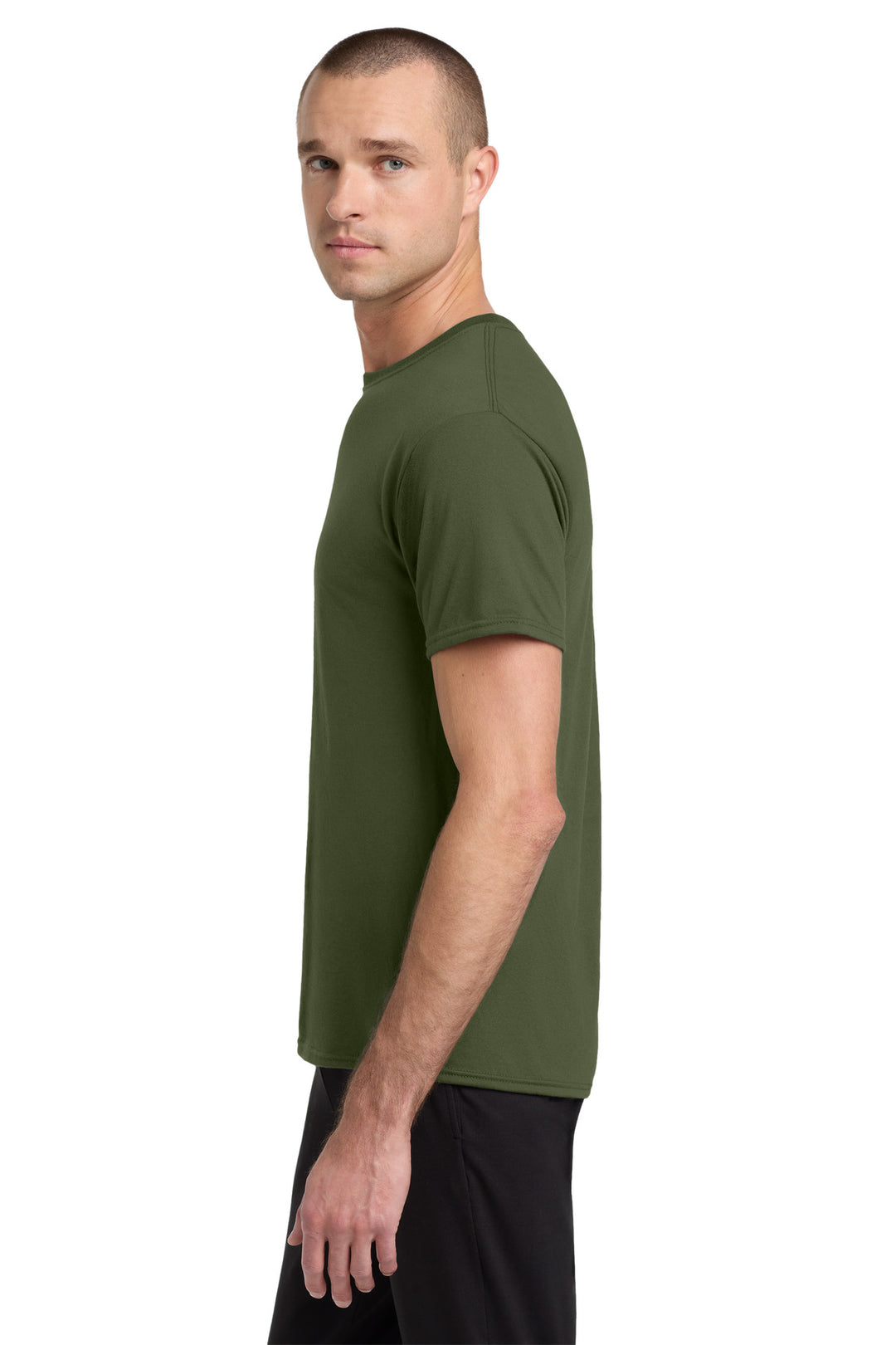 MilGreen Jerzees Dri-Power 100% Polyester T-Shirt. 21M