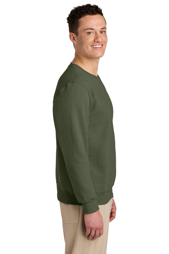 MilGrnHtr Jerzees Eco Premium Blend Crewneck Sweatshirt 701M