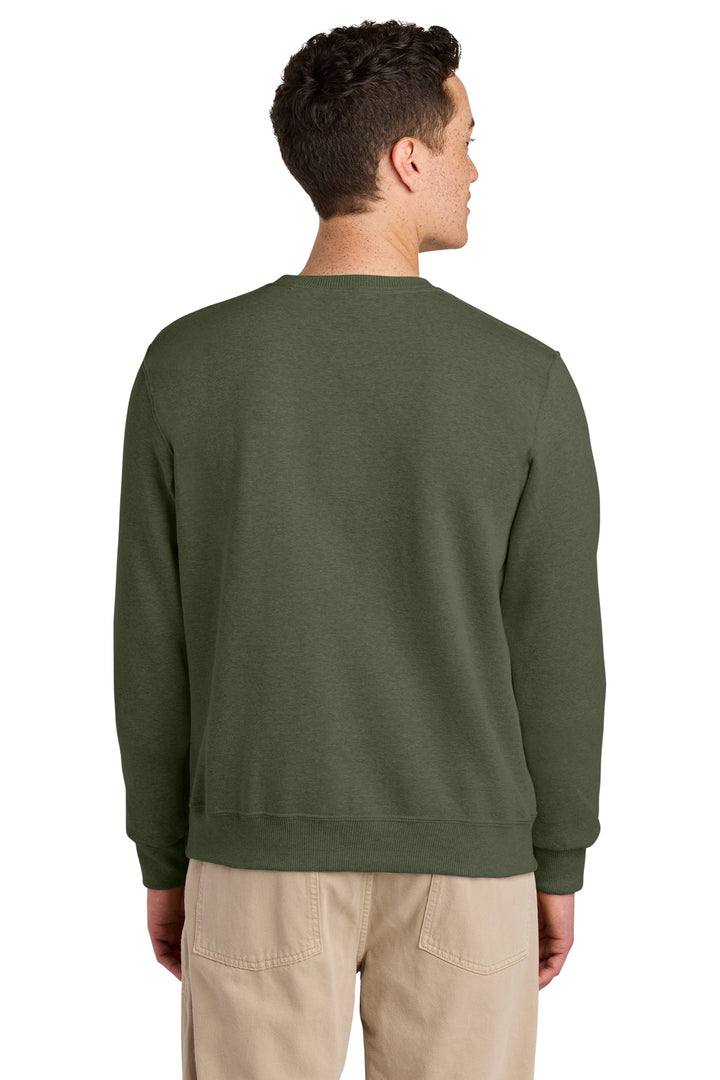 MilGrnHtr Jerzees Eco Premium Blend Crewneck Sweatshirt 701M