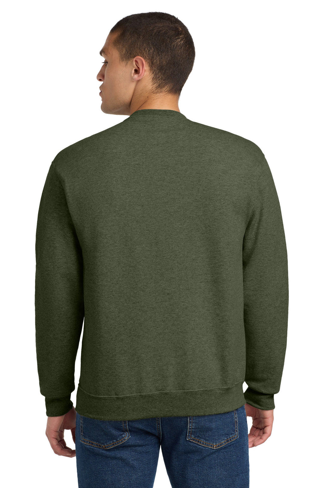 MilGrnHtr Jerzees - NuBlend Crewneck Sweatshirt. 562M