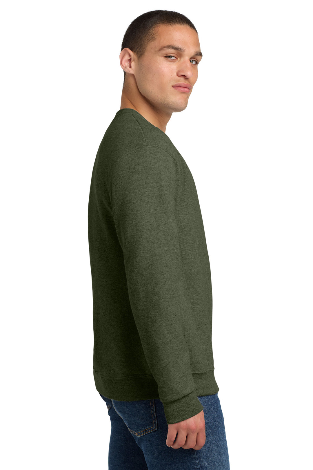 MilGrnHtr Jerzees - NuBlend Crewneck Sweatshirt. 562M