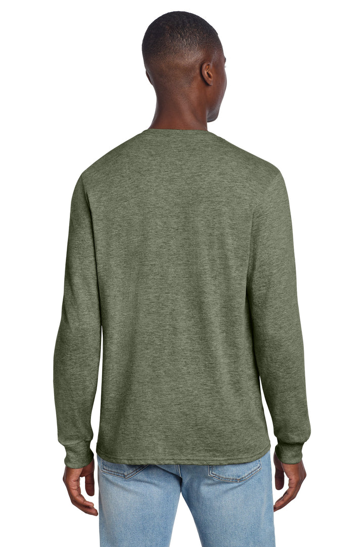MilGrnHtr Jerzees Premium Blend Ring Spun Long Sleeve T-Shirt 560LS