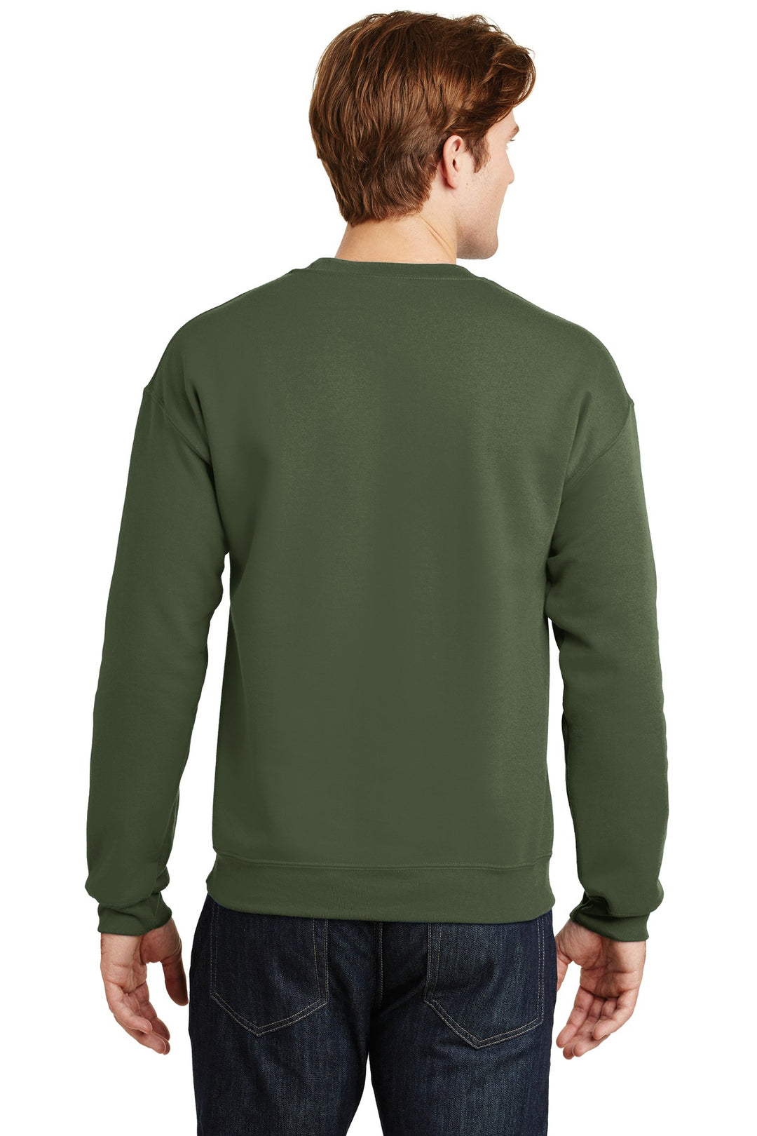 Military Green Gildan Heavy Blend Crewneck Sweatshirt. 18000