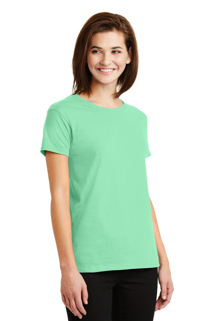 Mint Green Gildan Women's Ultra Cotton 100% US Cotton T-Shirt. 2000L