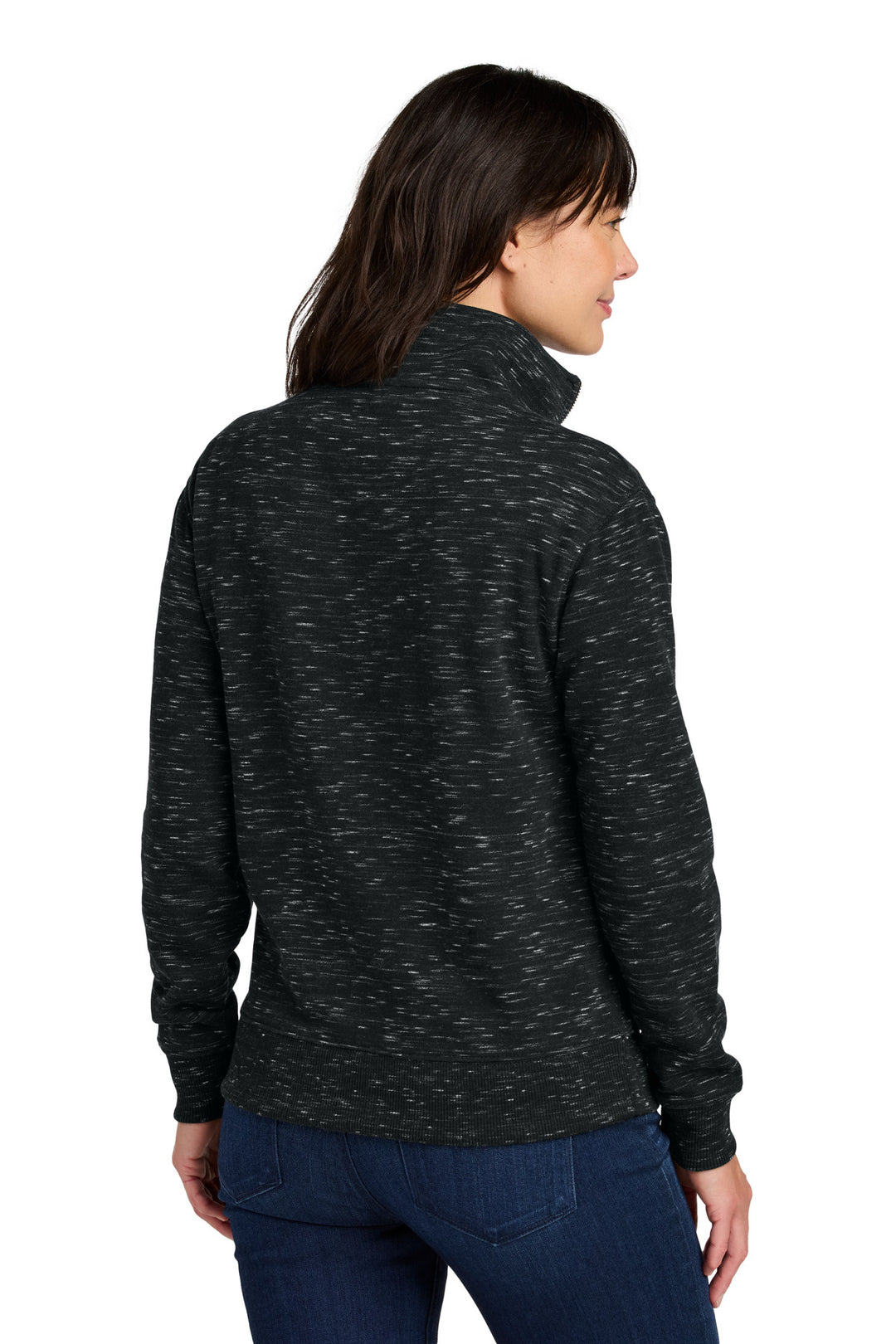 MtrBkSpcDy tentree Women's Space Dye Fleece 1/4-Zip TTCW6108