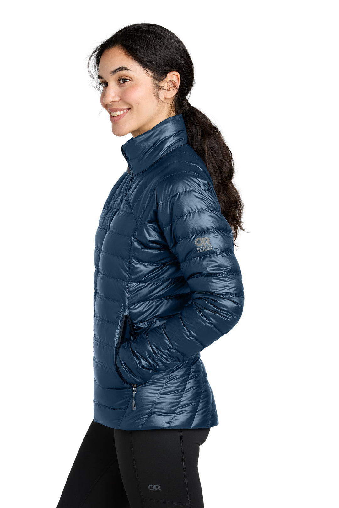 NavalBlue LIMITED EDITION Outdoor Research Women's 800 Tech Down Jacket OR322229