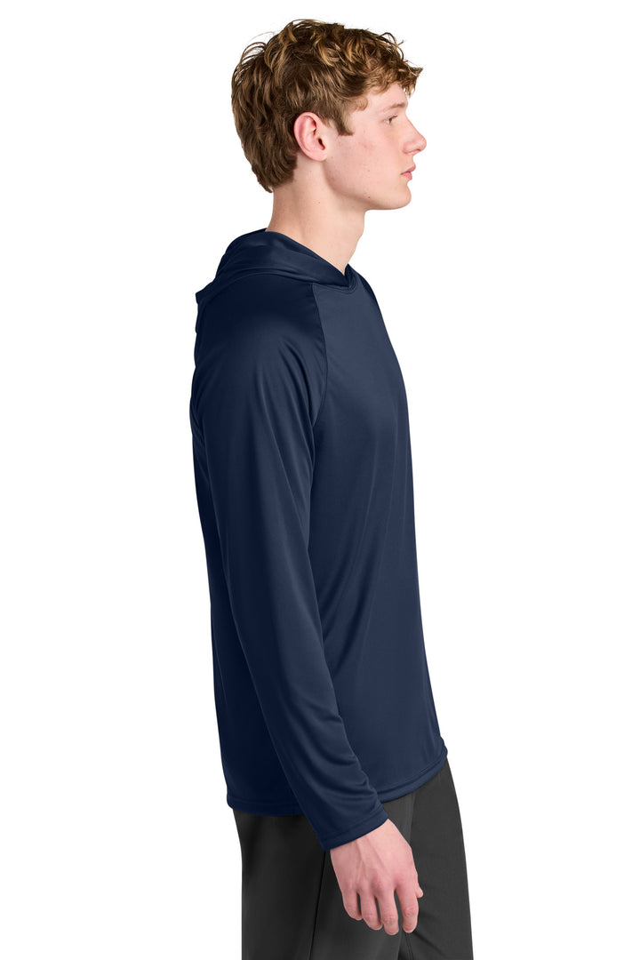 Navy A4 Cooling Performance Long Sleeve Hooded Tee A4N3409