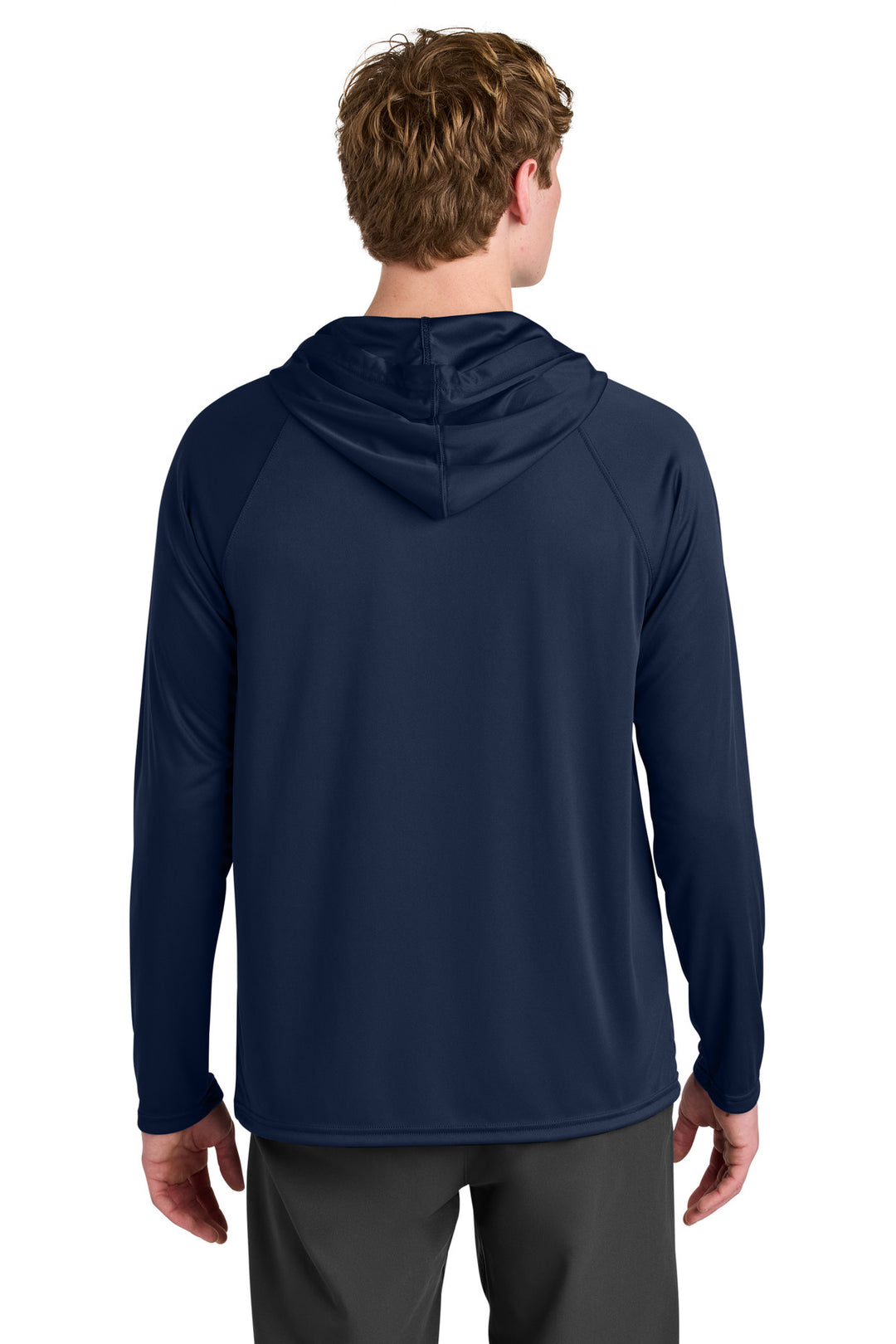 Navy A4 Cooling Performance Long Sleeve Hooded Tee A4N3409