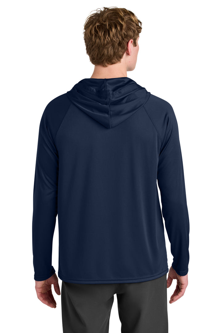Navy A4 Cooling Performance Long Sleeve Hooded Tee A4N3409