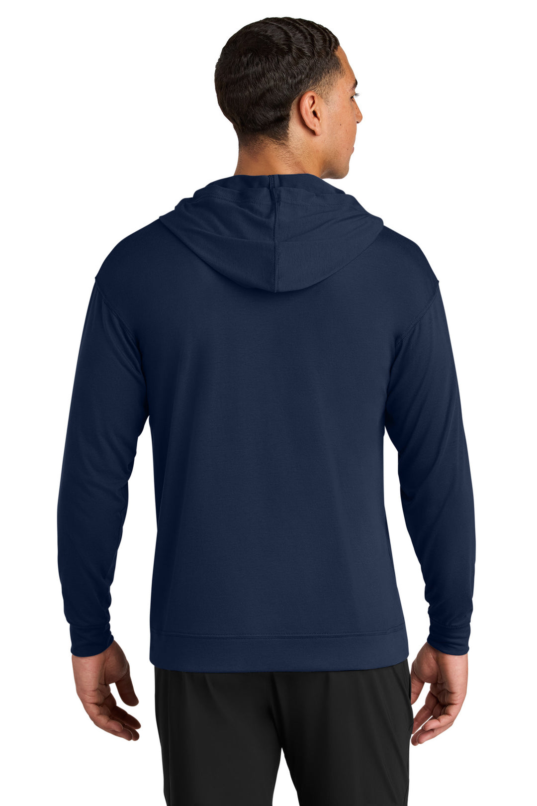 Navy A4 Softek Long Sleeve Hooded Tee A4N3528