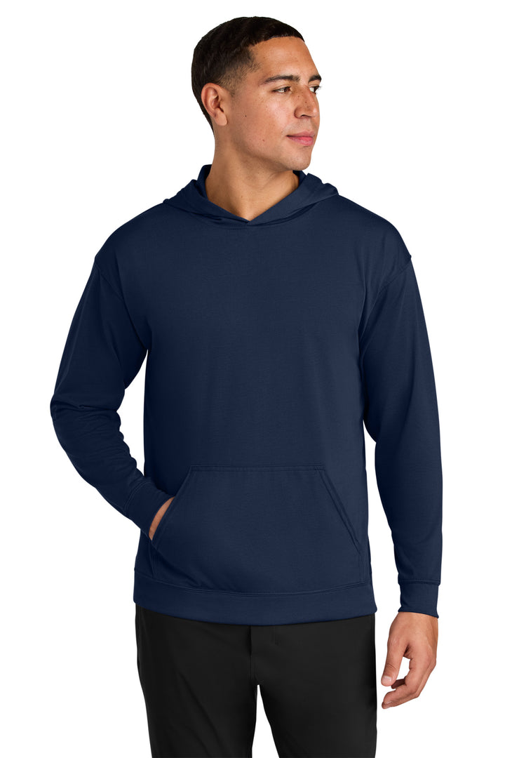 Navy A4 Softek Long Sleeve Hooded Tee A4N3528