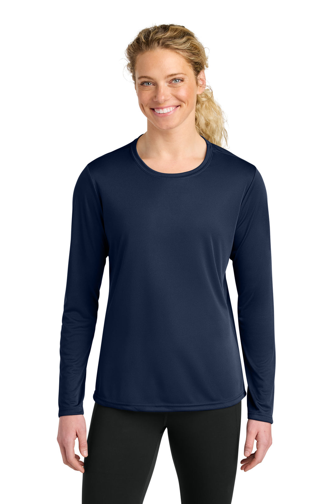 Navy A4 Women's Cooling Performance Long Sleeve Tee A4NW3002