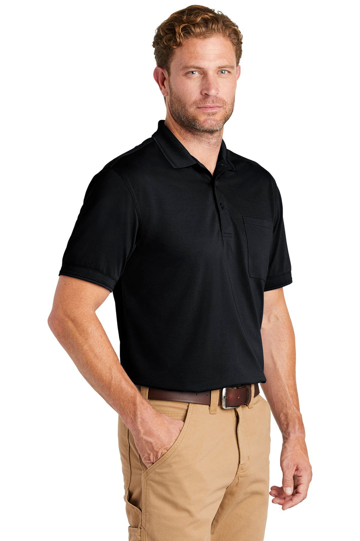 Navy Blue CornerStone Industrial Snag-Proof Pique Pocket Polo. CS4020P