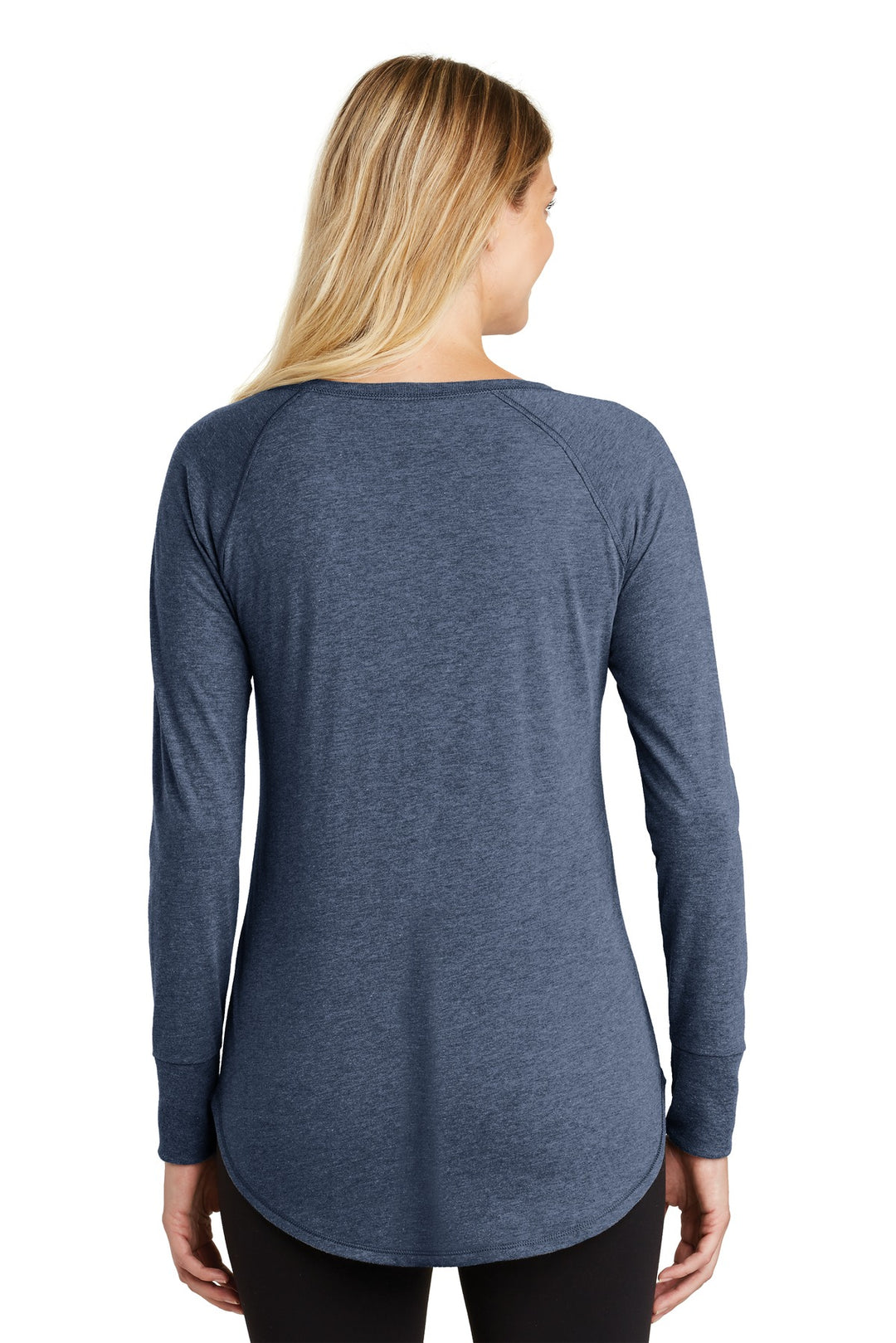 Navy Frost District Women's Perfect Tri Long Sleeve Tunic Tee. DT132L