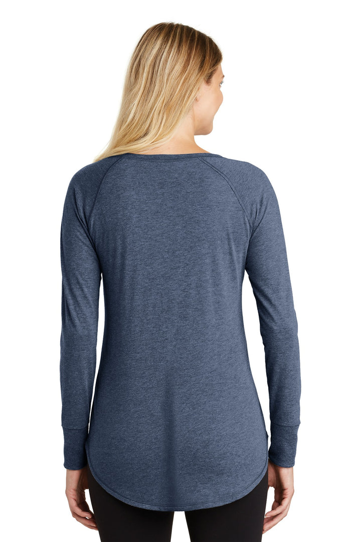 Navy Frost District Women's Perfect Tri Long Sleeve Tunic Tee. DT132L