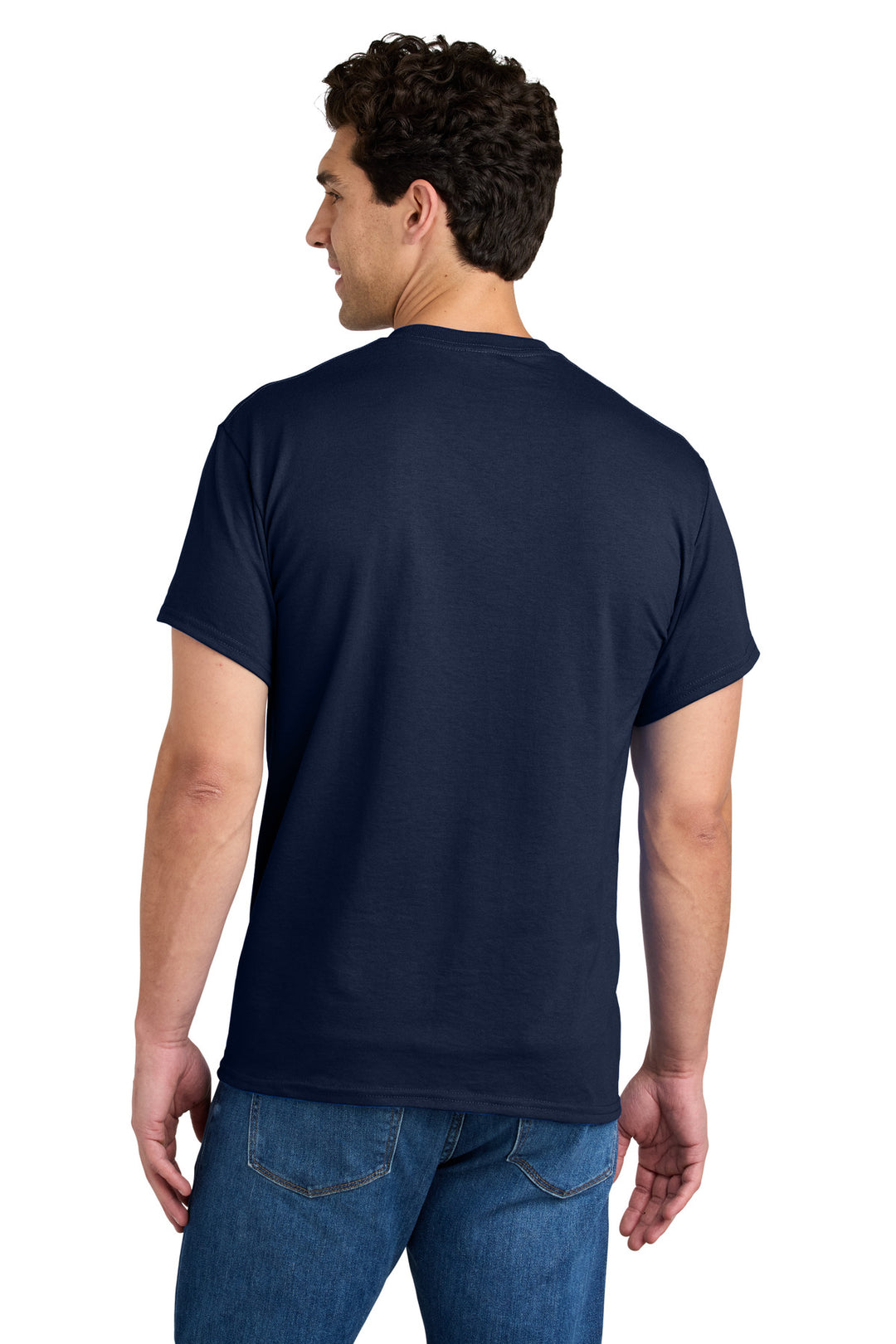 Navy Gildan - DryBlend 50 Cotton/50 Poly Pocket T-Shirt. 8300