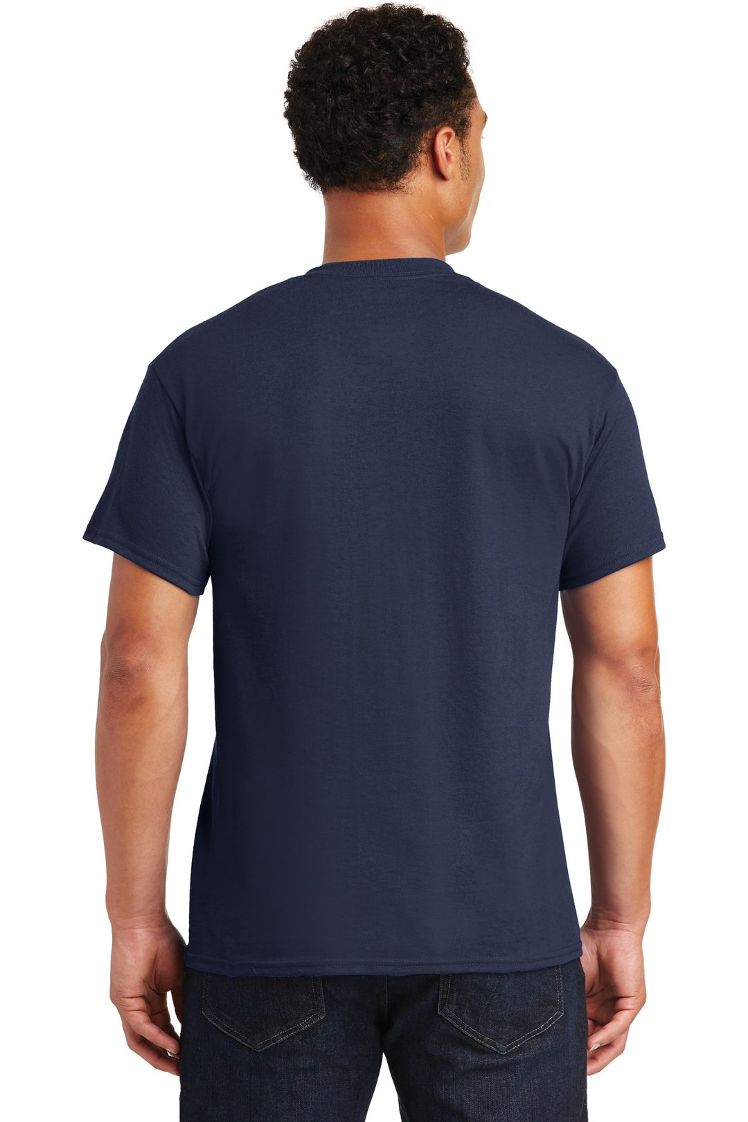 Navy Gildan DryBlend 50 Cotton/50 Poly T-Shirt. 8000
