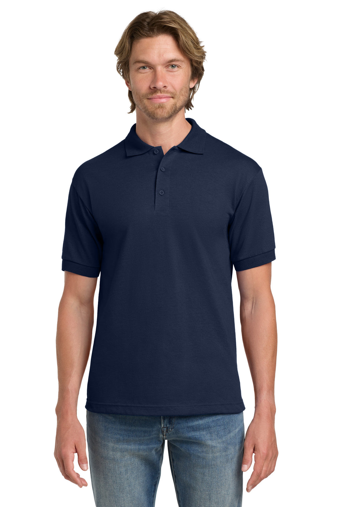 Navy Gildan - DryBlend 6-Ounce Jersey Knit Sport Shirt. 8800