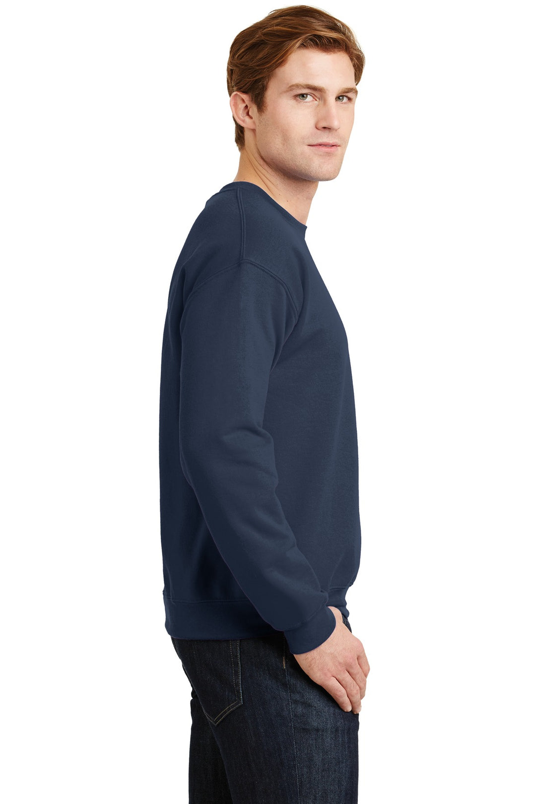 Navy Gildan Heavy Blend Crewneck Sweatshirt. 18000