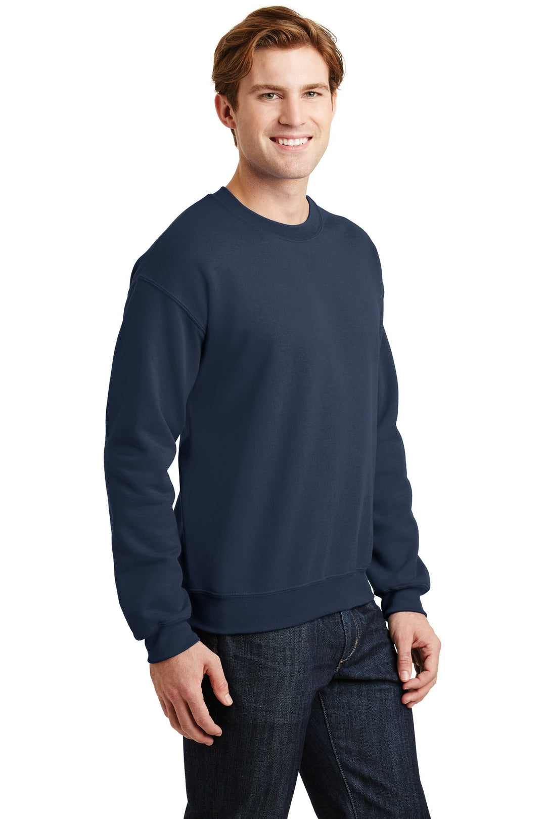 Navy Gildan Heavy Blend Crewneck Sweatshirt. 18000