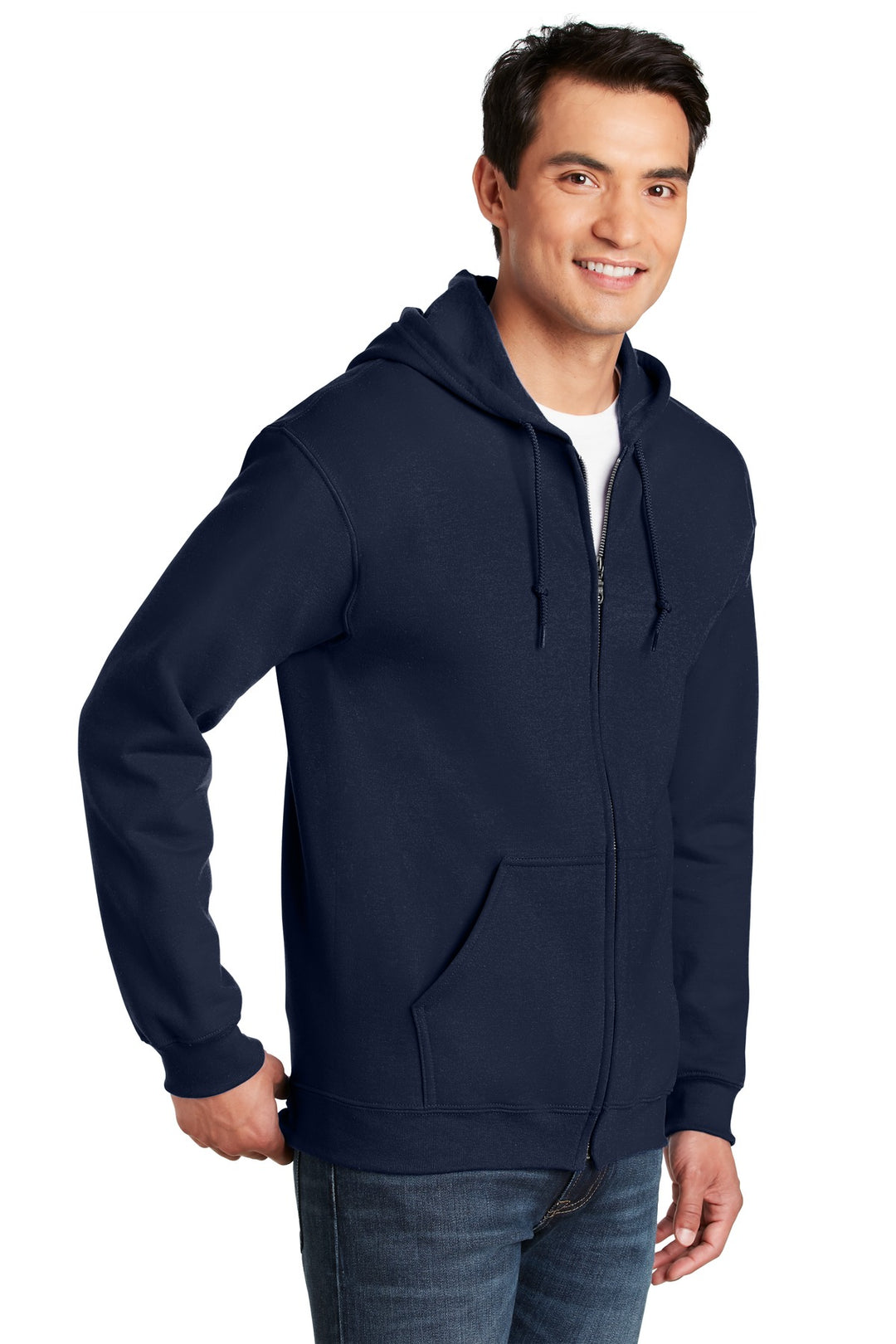 Navy Gildan - Heavy Blend Full-Zip Hooded Sweatshirt. 18600