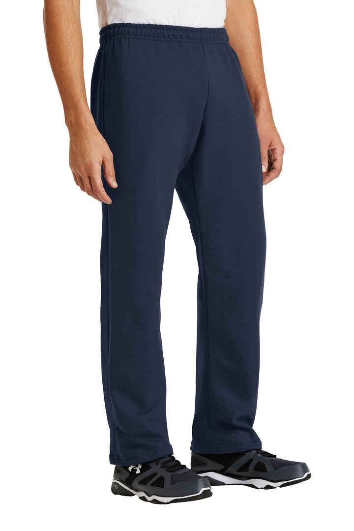 Navy Gildan Heavy Blend Open Bottom Sweatpant. 18400