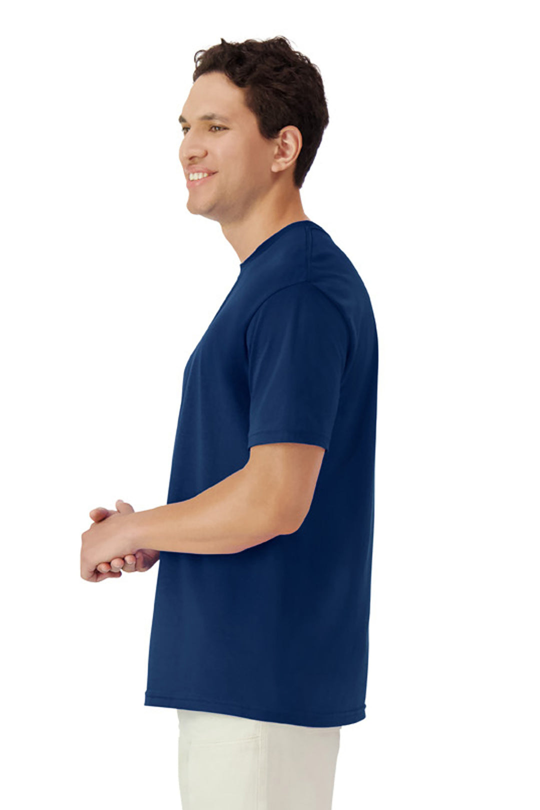 Navy Gildan Light Cotton Tee 3000