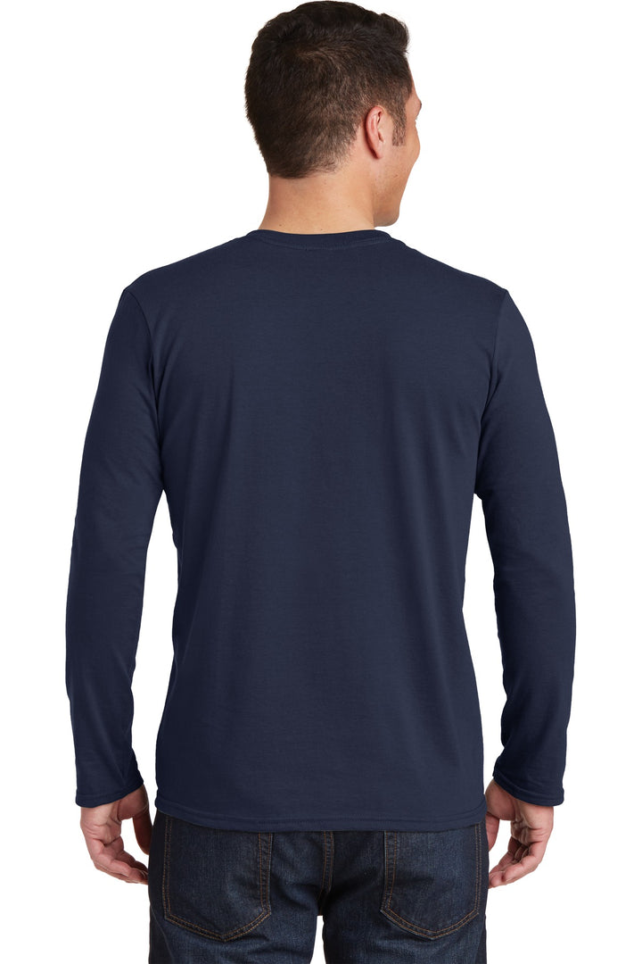 Navy Gildan Softstyle Long Sleeve T-Shirt. 64400