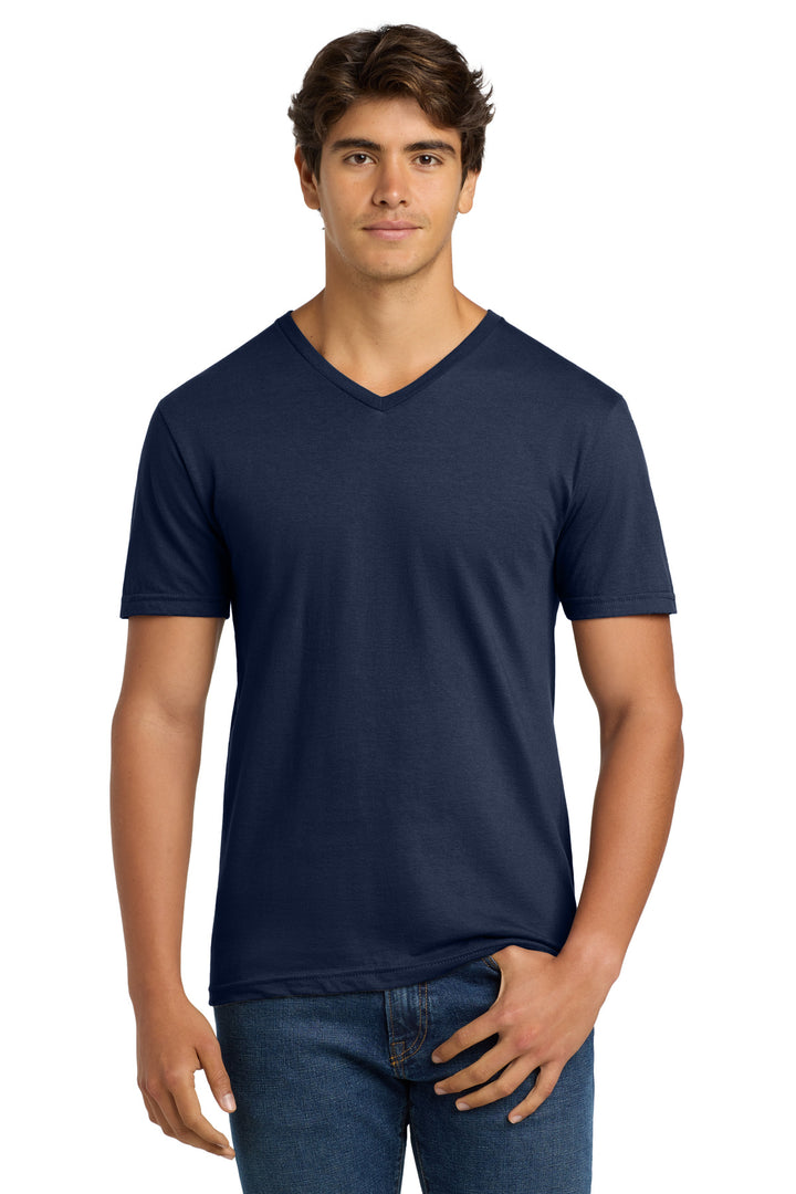 Navy Gildan Softstyle V-Neck T-Shirt. 64V00